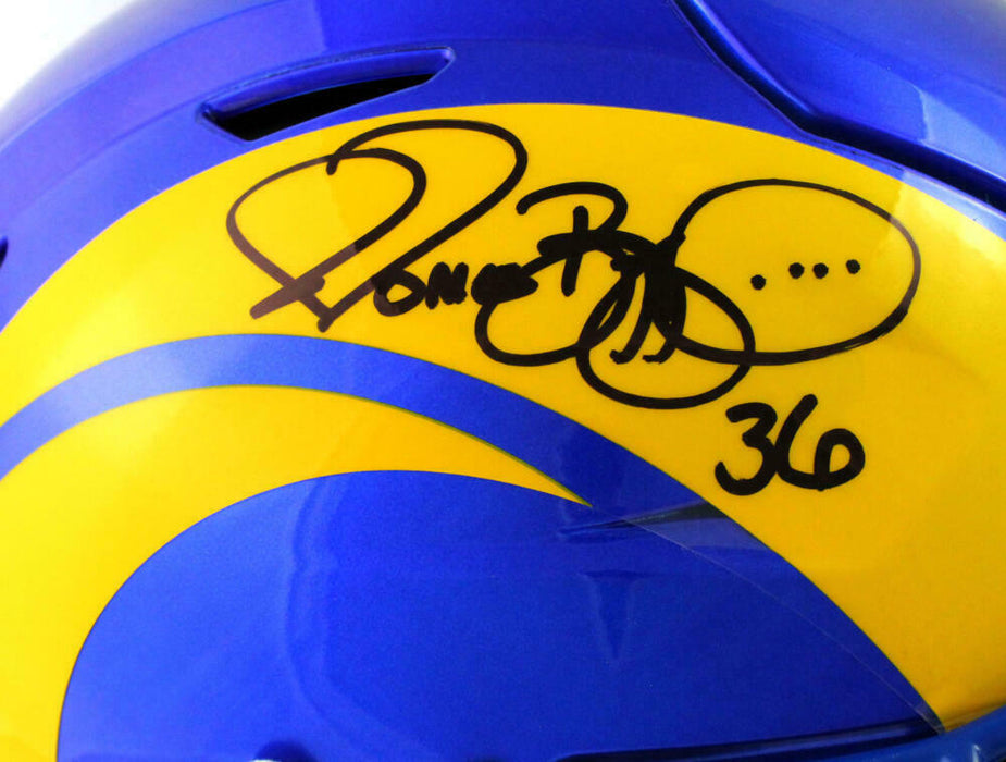 Jerome Bettis Los Angeles Rams Signed LA Rams Full-sized SpeedFlex Helmet *Black BAS COA (St. Louis)