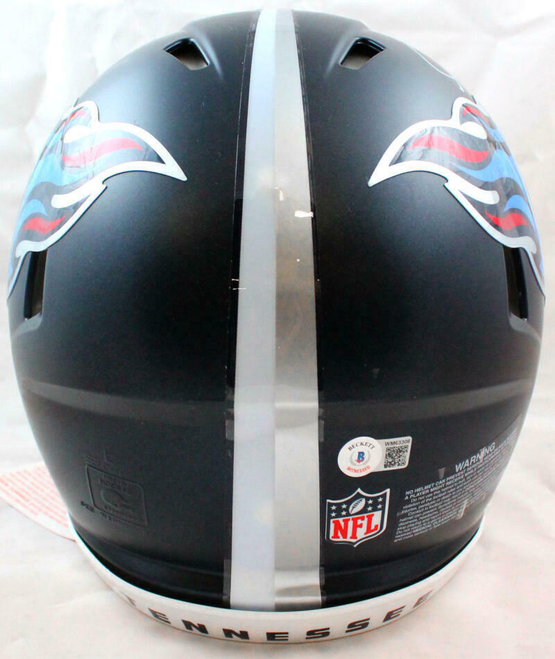 Derrick Mason Tennessee Titans Signed F/S Speed Authentic Helmet w/ Titan Up (BAS COA)