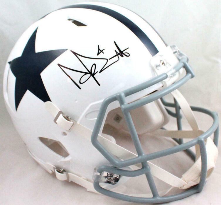 Dak Prescott Signed Dallas Cowboys F/S 60-63 Speed Authentic Helmet-BAS COA