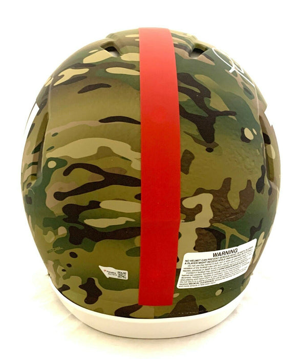Phil Simms New York Giants Signed New York Giants Camouflage Full-sized Speed Authentic Helmet (FAN COA)