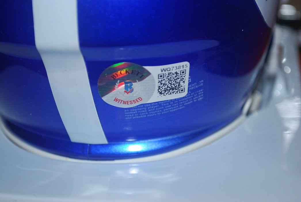 Edgerrin James Indianapolis Colts Signed Flash Mini Helmet BAS COA (Baltimore)
