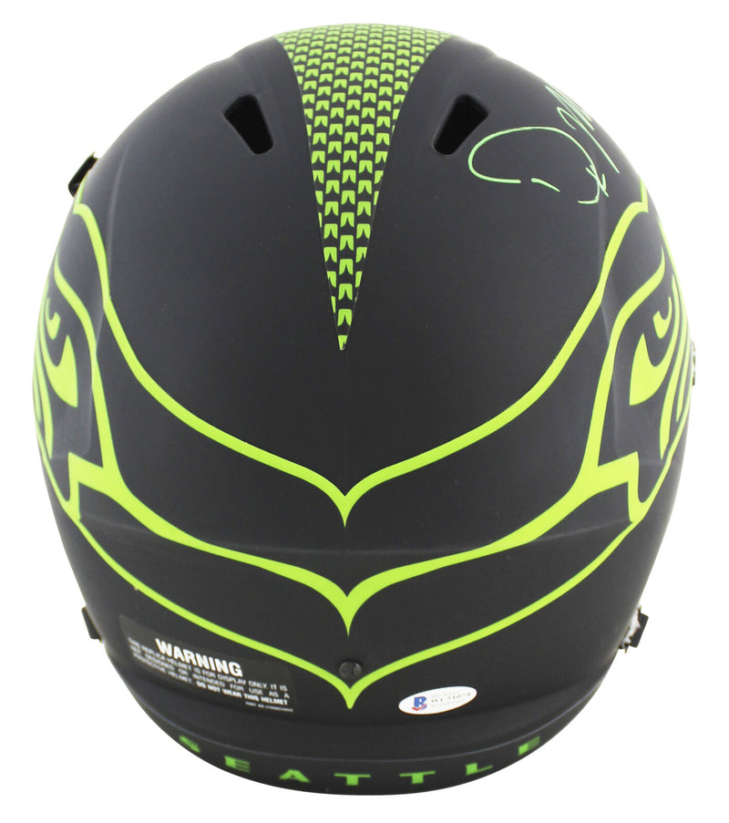 D.K. Metcalf Seattle Seahawks Signed Eclipse Full-sized Speed Replica Helmet with "Wolverine" (BAS COA)