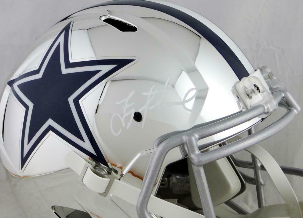 Troy Aikman Dallas Cowboys Autographed F/S Chrome Helmet- (BAS COA)