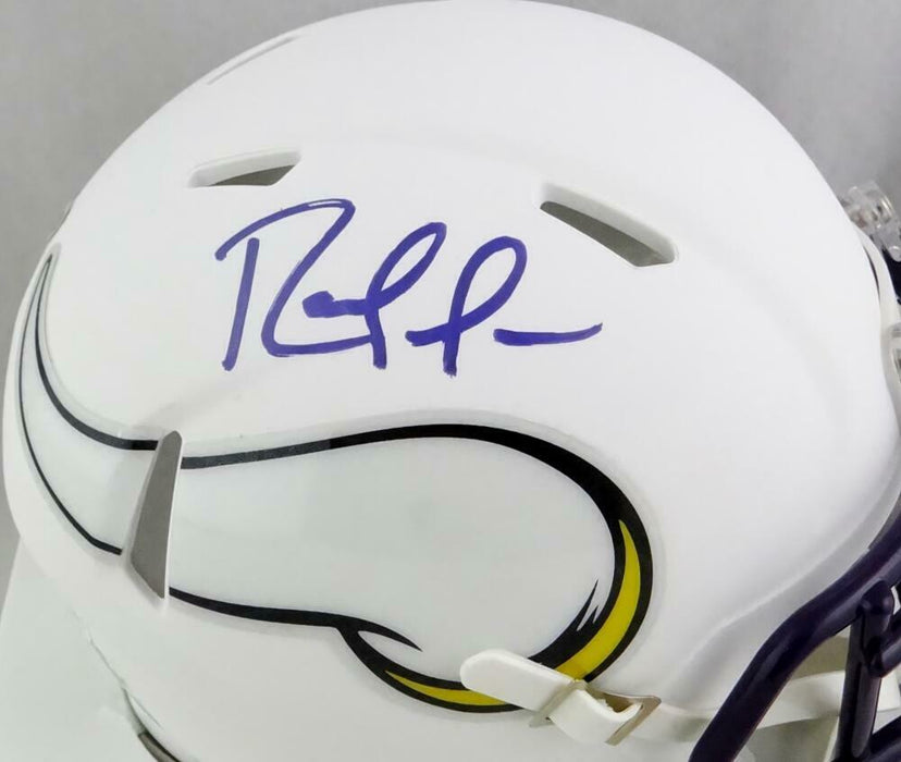 Randy Moss Minnesota Vikings Signed Minnesota Vikings Flat White Speed Mini Helmet (BAS COA)