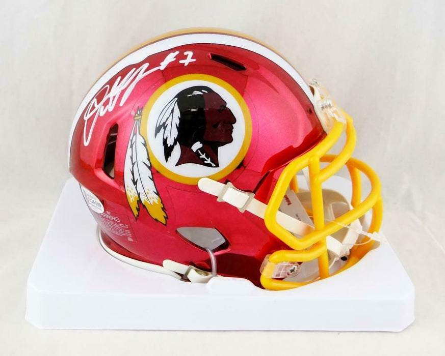 Dwayne Haskins Washington Redskins Signed Chrome Mini Helmet (BAS COA)