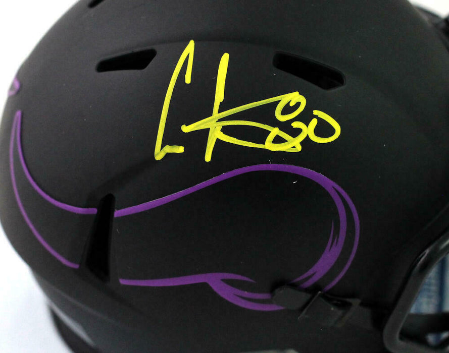 Cris Carter Minnesota Vikings Signed Eclipse Mini Helmet- (BAS COA)