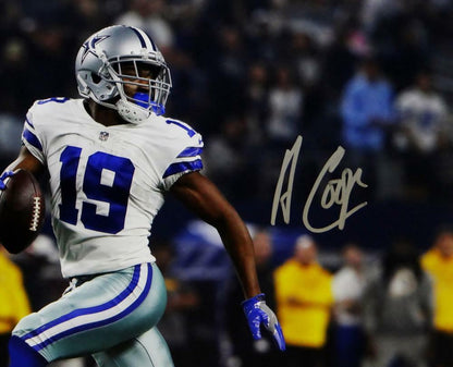 Amari Cooper Autographed Dallas Cowboys 16x20 Looking Backward PF Photo- (JSA COA)