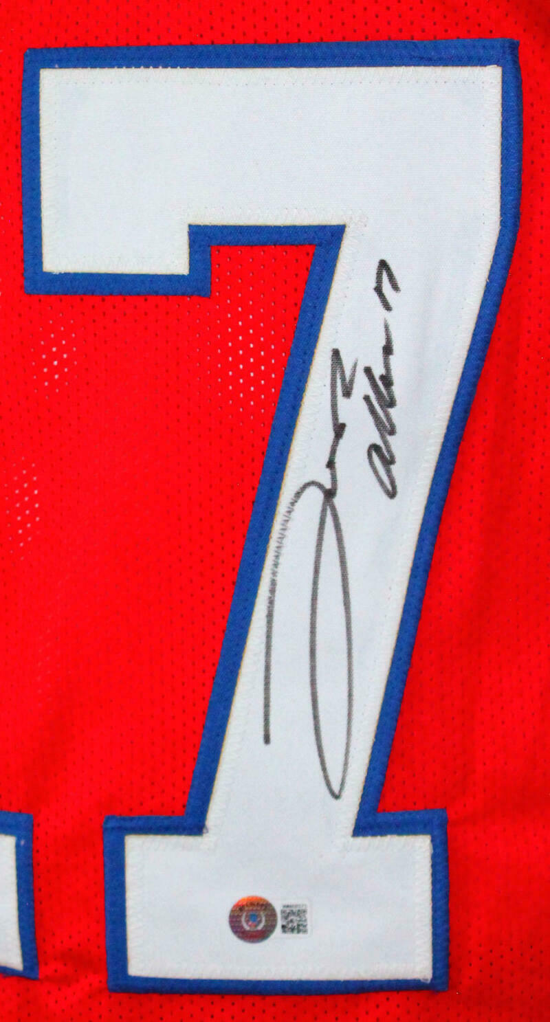 Josh Allen Autographed Red Pro Style Jersey (BAS COA)