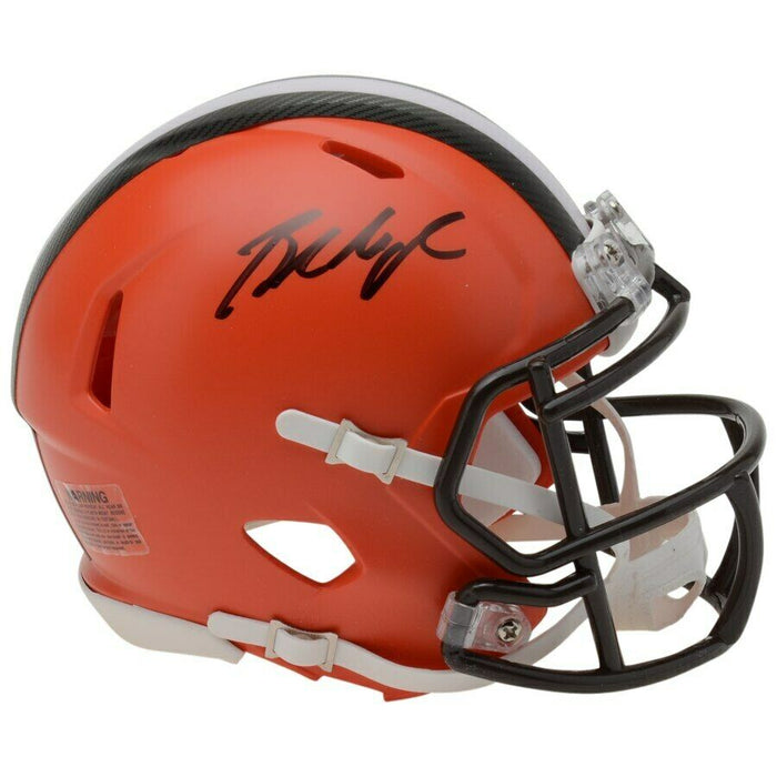BAKER MAYFIELD Cleveland Browns Signed Mini Speed Helmet (FAN COA)