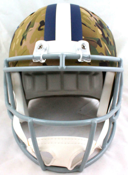 Deion Sanders Autographed Dallas Cowboys F/S Camo Speed Helmet- (BAS COA)