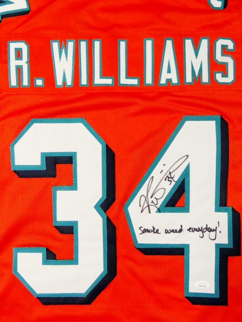 Ricky Williams Miami Dolphins Signed Orange Pro Style Jersey with SWED (JSA COA)