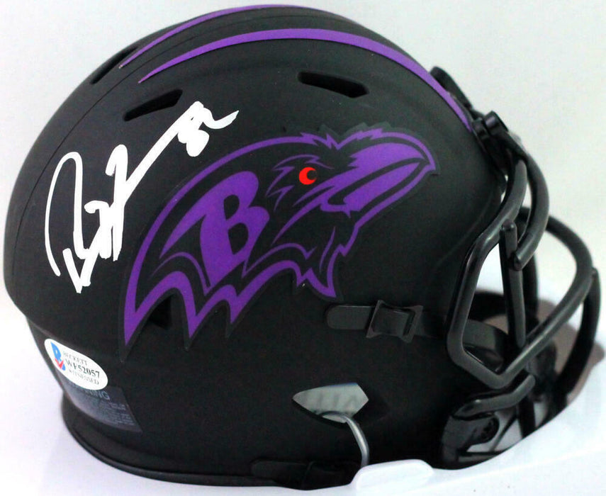 Ray Lewis Baltimore Ravens Signed Eclipse Mini Helmet (BAS COA)