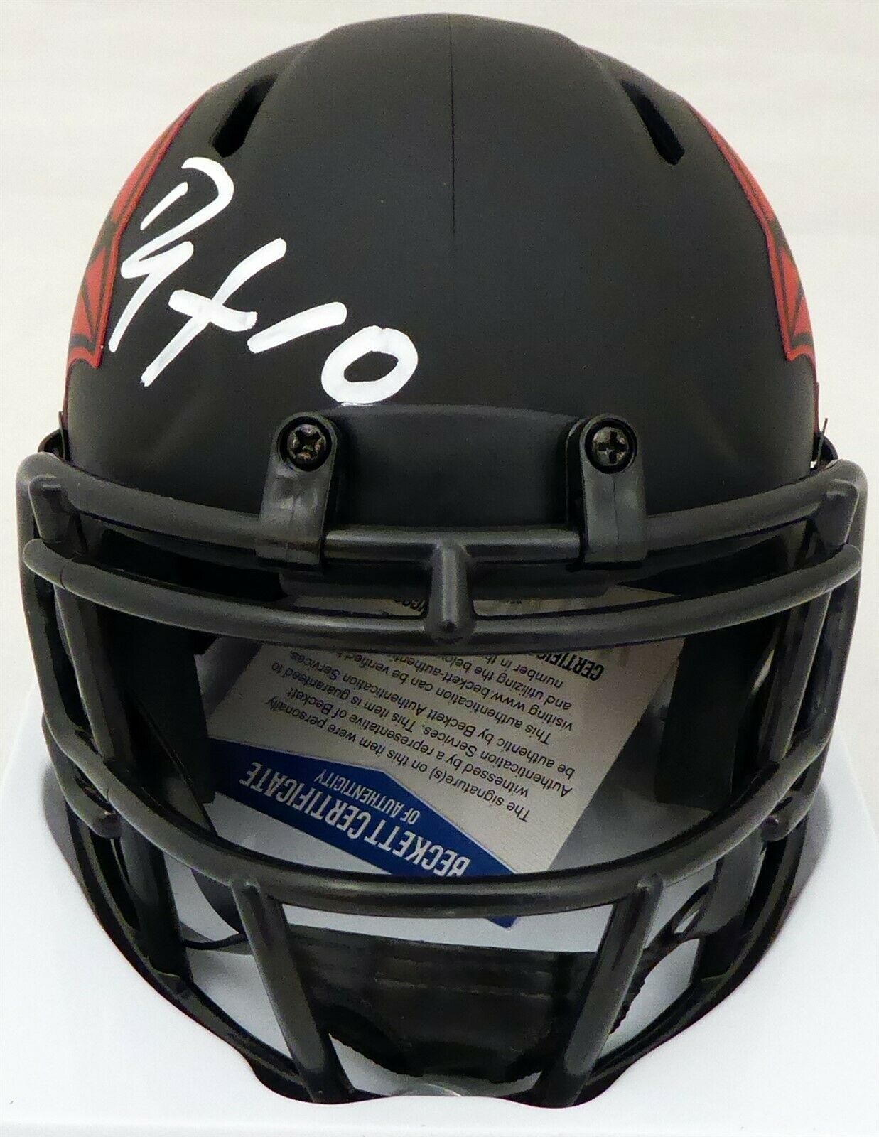 DEANDRE HOPKINS ARIZONA CARDINALS SIGNED ECLIPSE BLACK MINI HELMET (BAS COA)