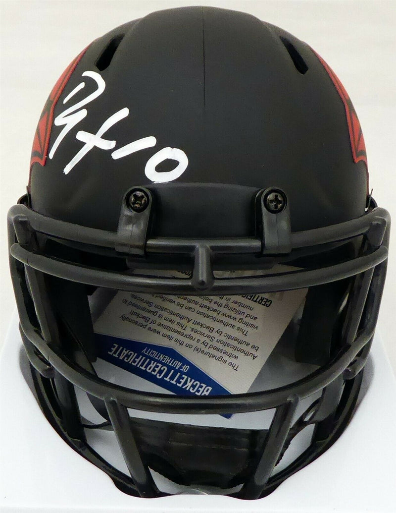 DEANDRE HOPKINS ARIZONA CARDINALS SIGNED ECLIPSE BLACK MINI HELMET (BAS COA)