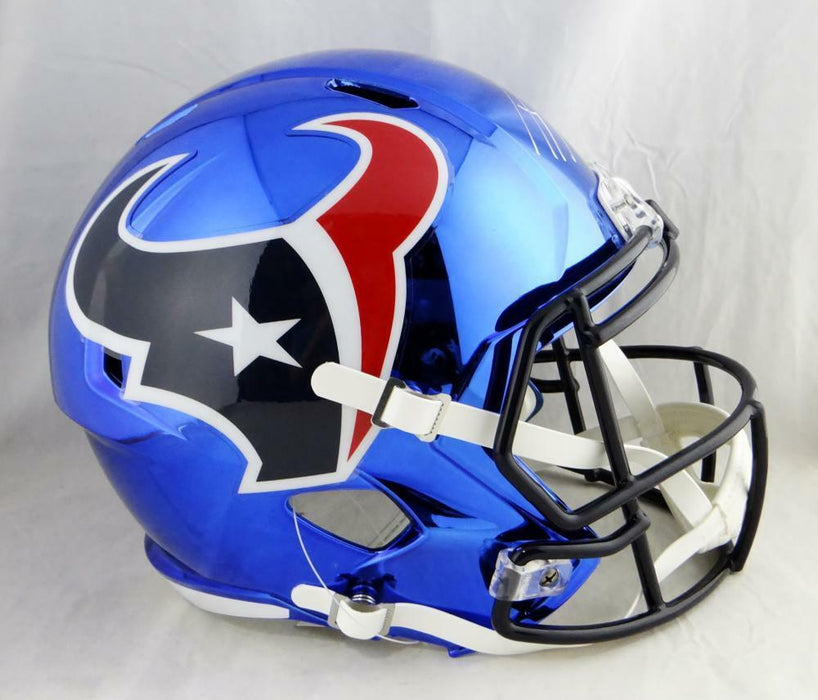 JJ Watt Houston Texans Signed F/S Chrome Helmet (JSA COA)