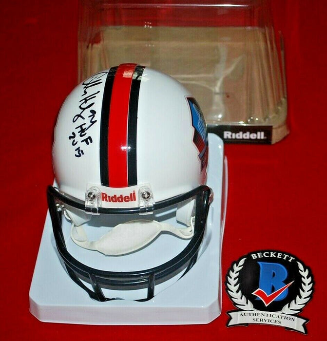 CHARLES HALEY Dallas Cowboys 49ers signed Hall Of Fame Mini Helmet (BAS COA)