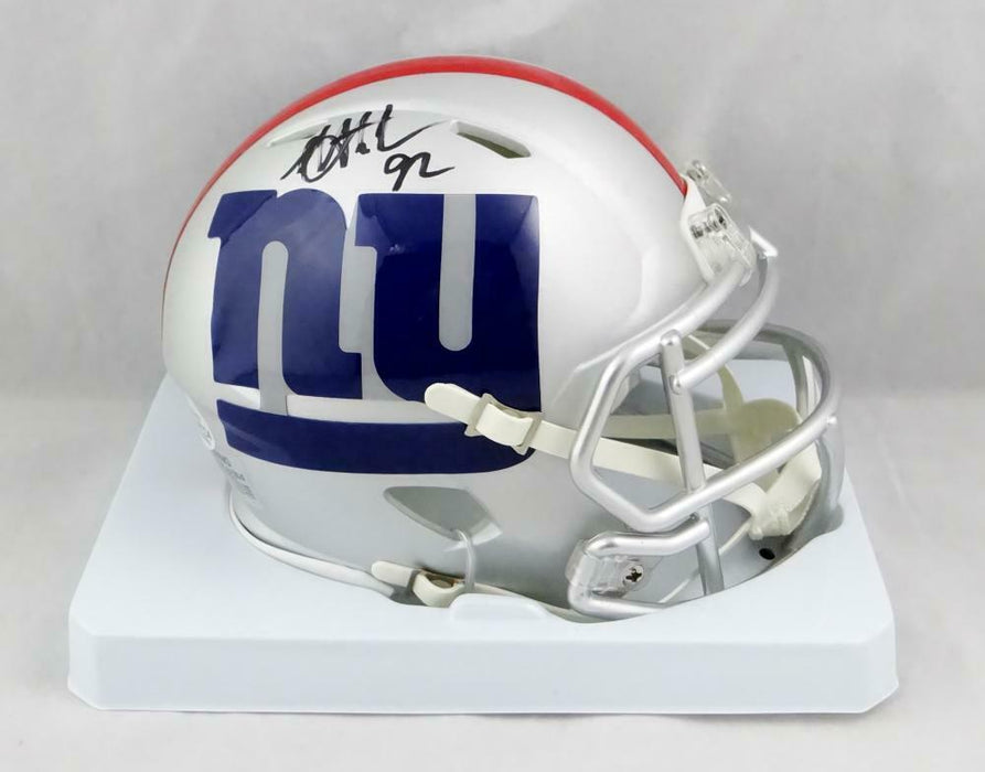 Michael Strahan New York Giants Signed NY Giants AMP Speed Mini Helmet *Black (BAS COA)