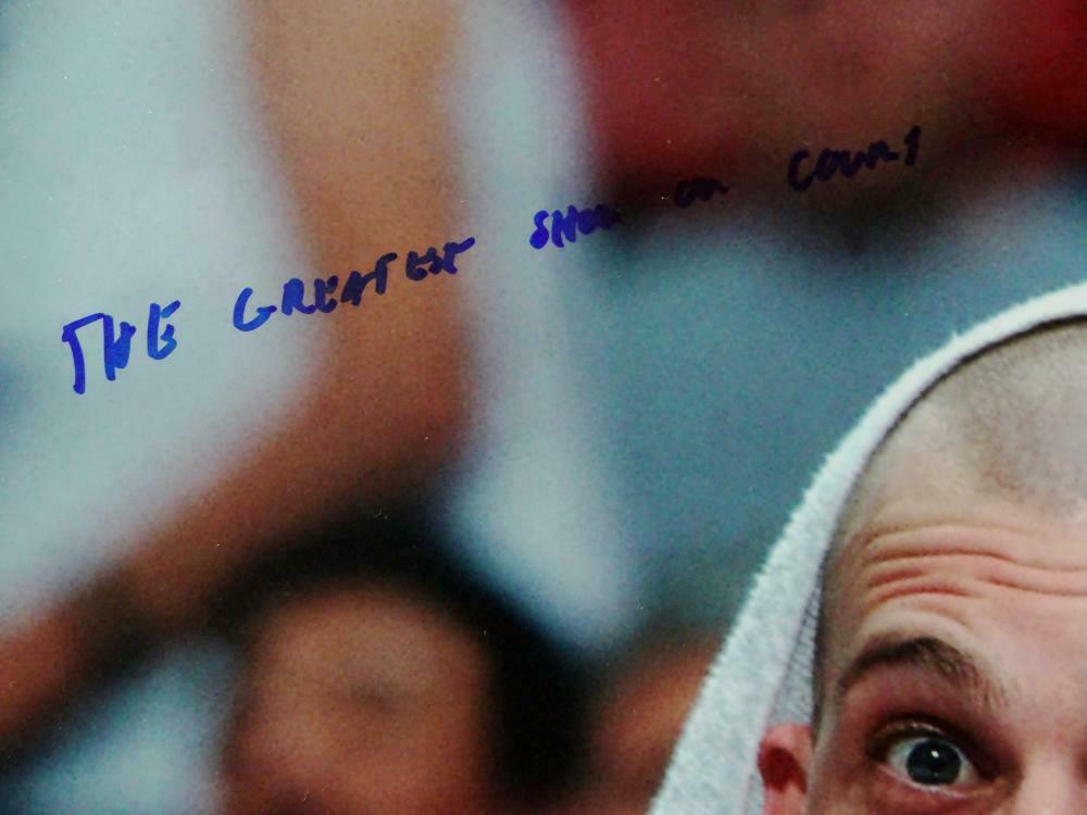 Jason Williams Sacramento Kings Signed Kings 16x20 PF Towel Photo with Insc (BAS COA)