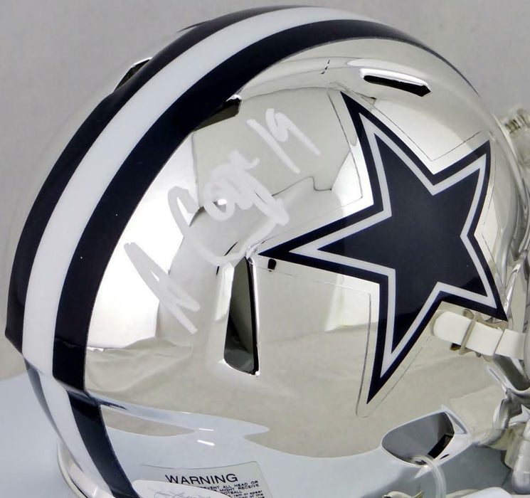Amari Cooper Autographed Dallas Cowboys Chrome Mini Helmet- (JSA COA)