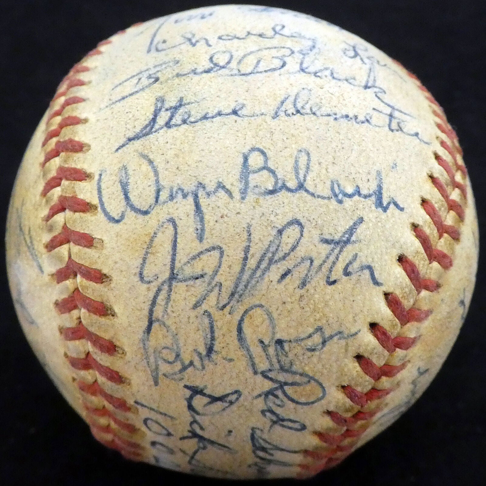 1956 Spring Training Autographed Baseball 33 Sigs Al Kaline Schoendienst A52659, , 