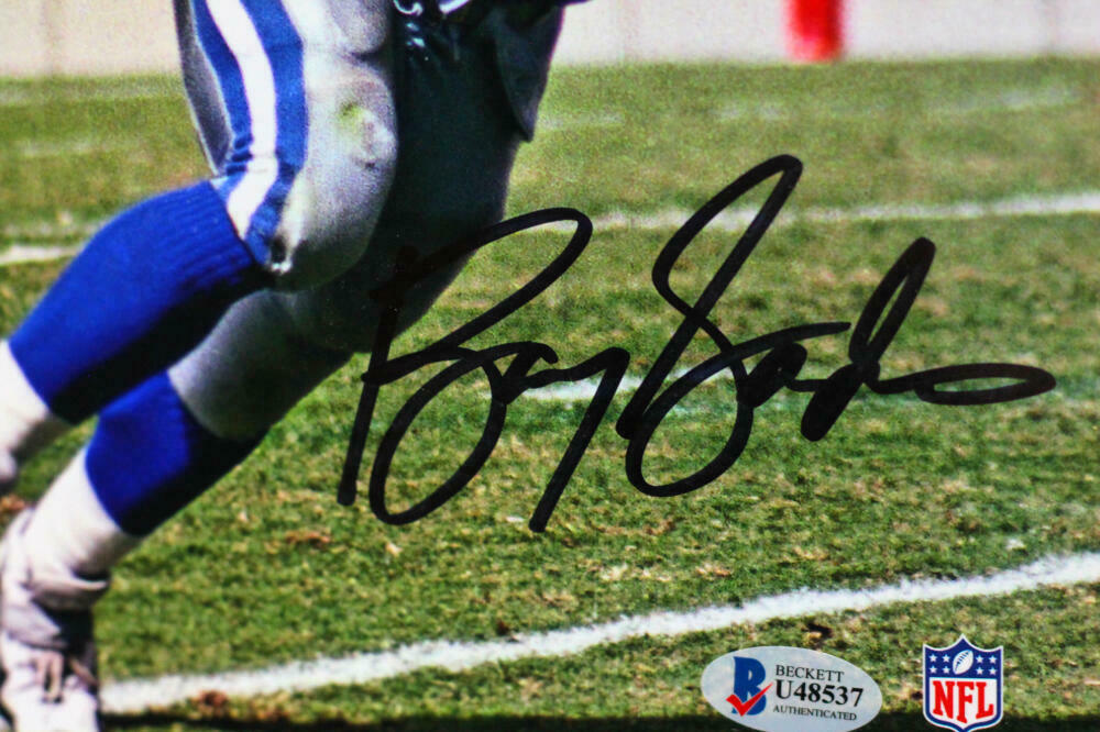 Barry Sanders Detroit Lions Signed Detroit Lions 8x10 FP Running Photo (BAS COA)