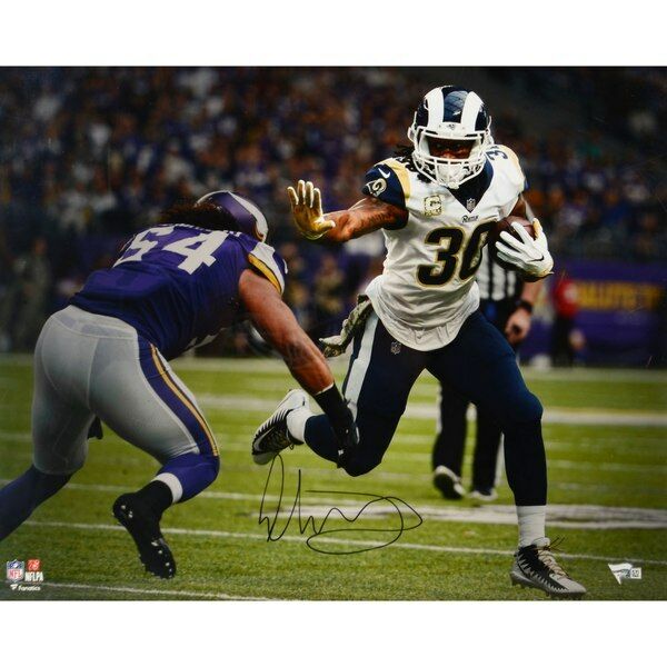 Todd Gurley Los Angeles Rams Signed 16" x 20" Stiff Arm Photograph FAN COA (St. Louis)