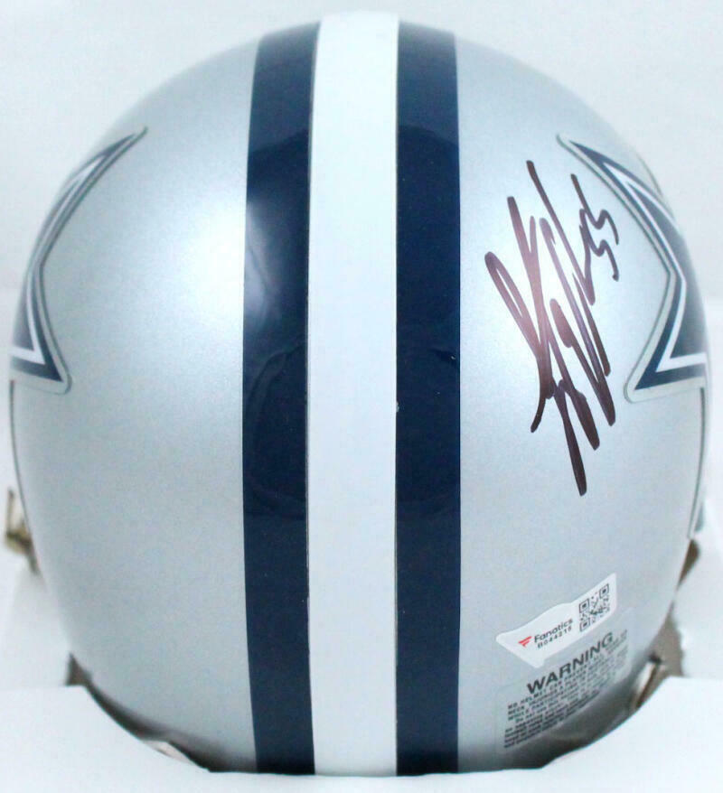 Leighton Vander Esch Autographed Dallas Cowboys Mini Helmet- FAN COA