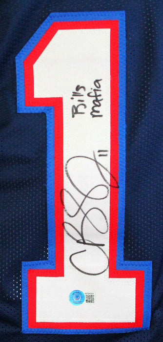 Cole Beasley Autographed Dk. Blue Pro Style Jersey w/Bills Mafia (BAS COA)