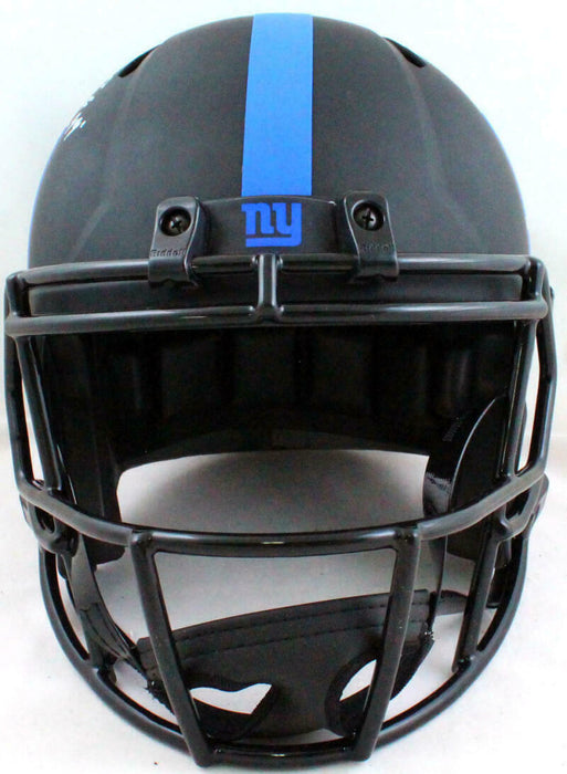 New York Giants Mini Replica Football Helmet Signed by Lawrence