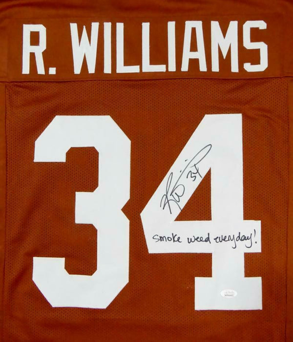 Ricky Williams Autographed Orange College Style Jersey w/SWED (JSA COA)