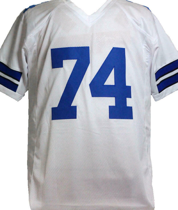 Bob Lilly Autographed Dallas Cowboys White Pro Style Jersey w/ 3 Insc- (BAS COA)