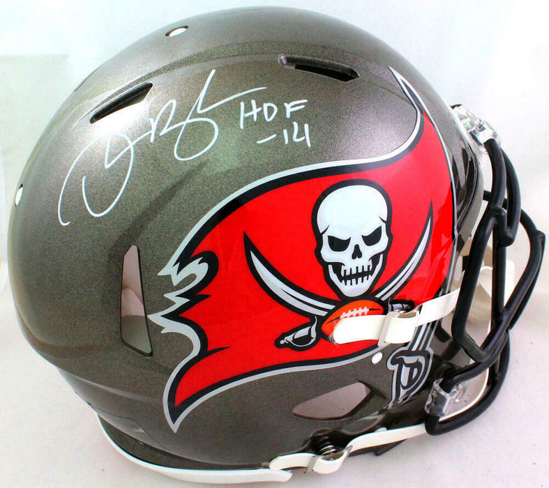 Derrick Brooks Tampa Bay Buccaneers Signed F/S Speed Authentic Helmet w/ HOF (BAS COA)