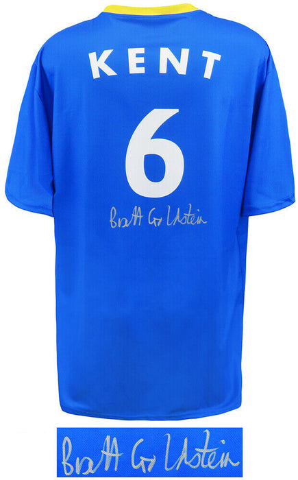 Brett Goldstein Soccer Signed Blue Soccer Jersey (SCHWARTZ)