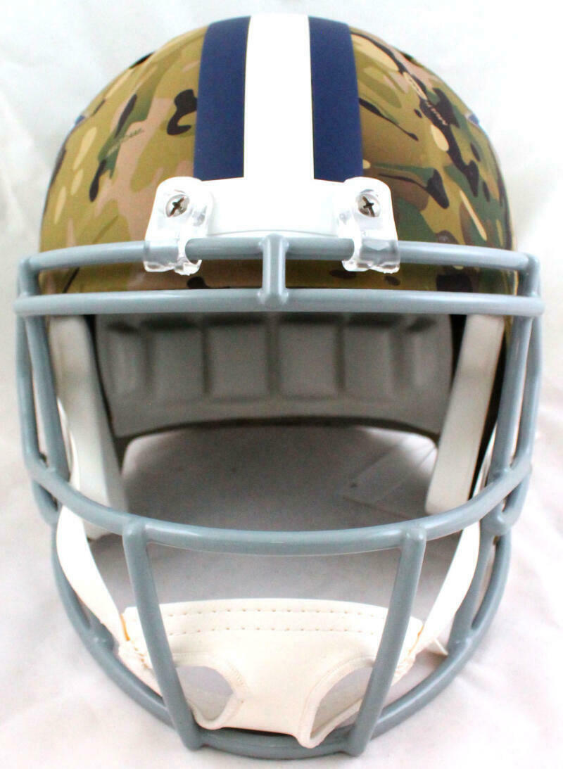 Deion Sanders Autographed Dallas Cowboys F/S Camo Speed Helmet-BAS COA