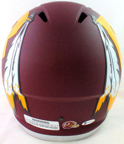 John Riggins Washington Redskins Signed Washington Full-sized Amp Speed Helmet *Silver (BAS COA)