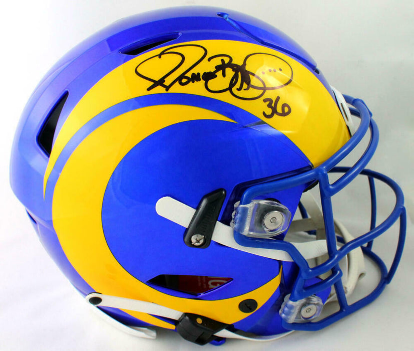 Jerome Bettis Los Angeles Rams Signed LA Rams Full-sized SpeedFlex Helmet *Black BAS COA (St. Louis)