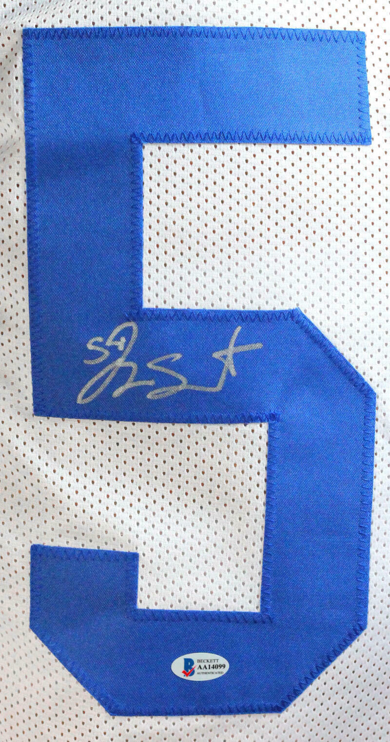Jaylon Smith Autographed Dallas Cowboys  White Pro Style Jersey- BAS COA