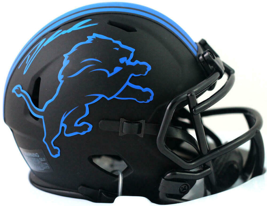 D'Andre Swift Detroit Lions Signed Eclipse Speed Mini Helmet (FAN COA)