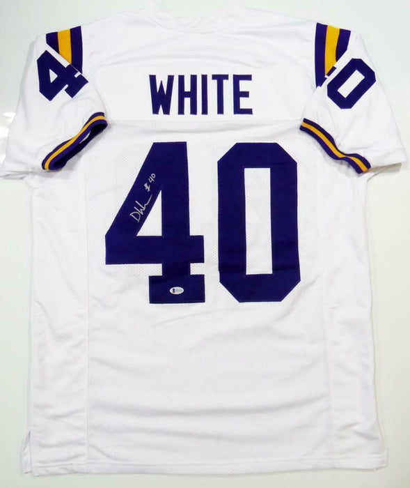 Devin White Autographed White College Style Jersey (BAS COA)