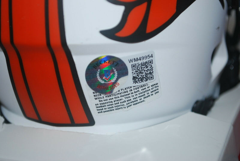 JOHN ELWAY DENVER BRONCOS signed Lunar Eclipse Mini Helmet (BAS COA)