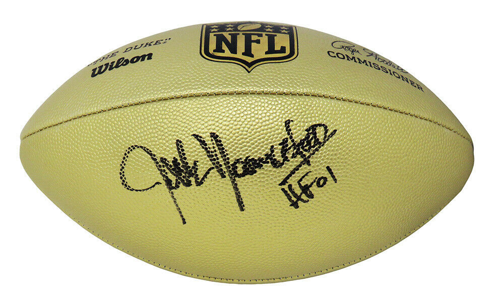 Jack Youngblood Los Angeles Rams Signed Wilson Duke Gold NFL F/S Replica Football w/HF'01 SCHWARTZ (St. Louis)