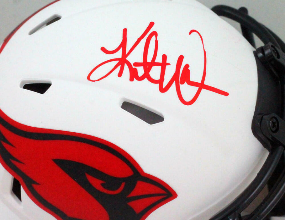 Kurt Warner Arizona Cardinals Signed Lunar Speed Mini Helmet (BAS COA)