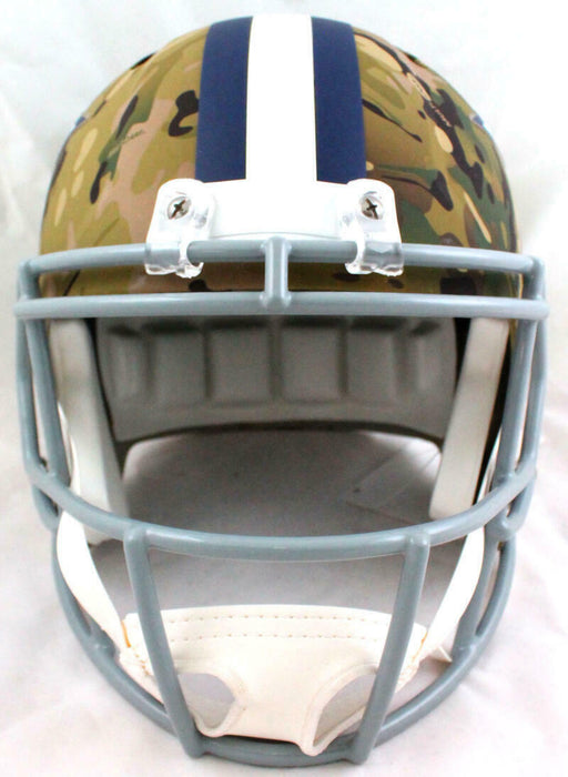 Deion Sanders Autographed Dallas Cowboys F/S Camo Speed Helmet-(BAS COA)