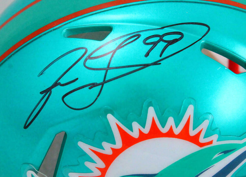 Jason Taylor Miami Dolphins Signed Flash Speed Mini Helmet (BAS COA)