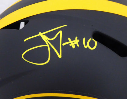 JORDAN LOVE GREEN BAY PACKERS AUTOGRAPHED BLACK ECLIPSE FULL SIZE HELMET177055 (BAS COA)