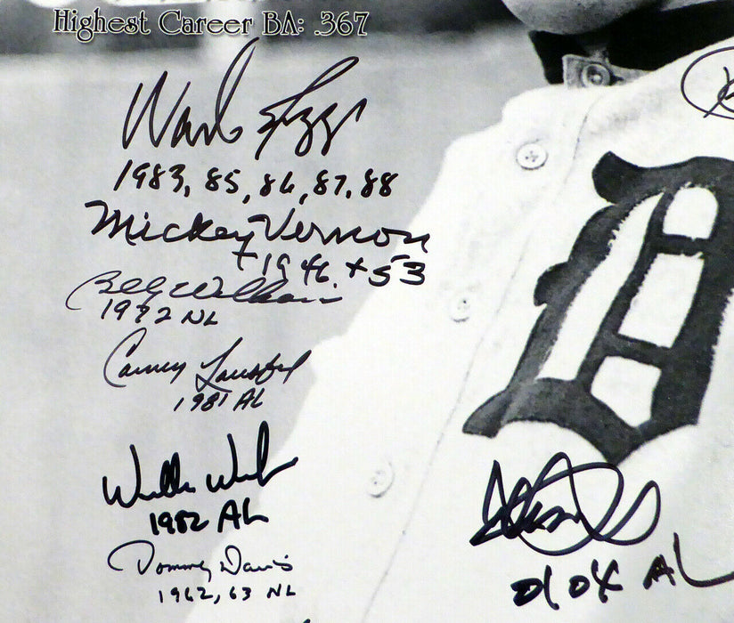 Ichiro Suzuki, Kirby Puckett, Wade Boggs & Al Kaline Detroit Tigers Detroit Tigers Autographed 16x20 Photo With 20 Signatures Including Stock #19081 (PSA/DNA COA)