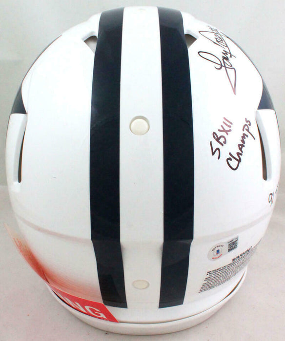 Tony Dorsett Signed Dallas Cowboys F/S 60-63 TB Speed Authentic Helmet w/5 Insc- BAS COA