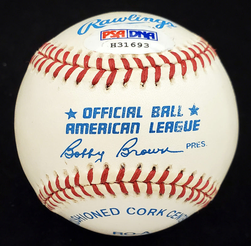 Joe Hauser Signed AL Baseball "Unser Choe" (PSA/DNA COA)