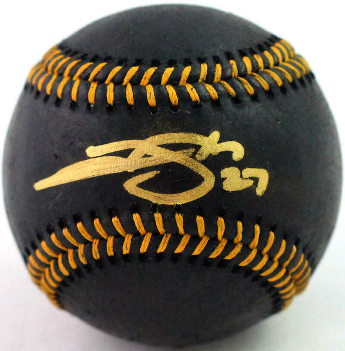Trevor Story Autographed Rawlings Black OML Baseball (BAS COA)