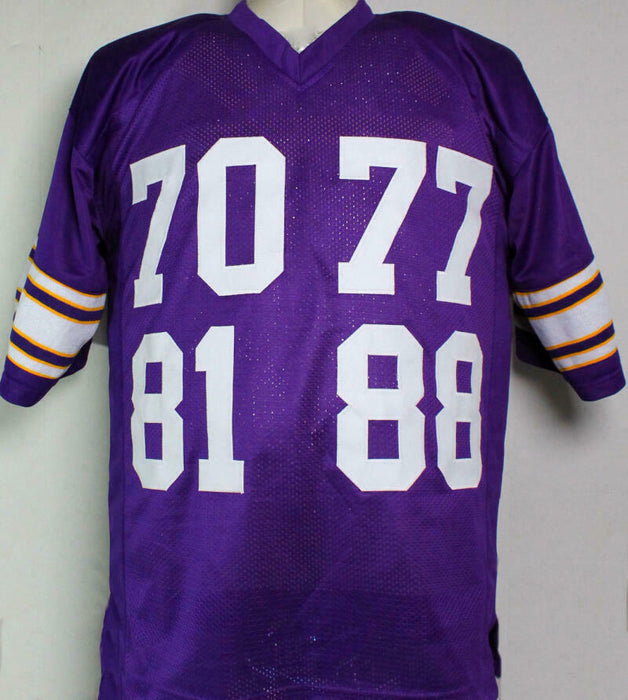 Purple People Eaters Minnesota Vikings Autographed Purple Pro Style Jersey- (BAS COA)